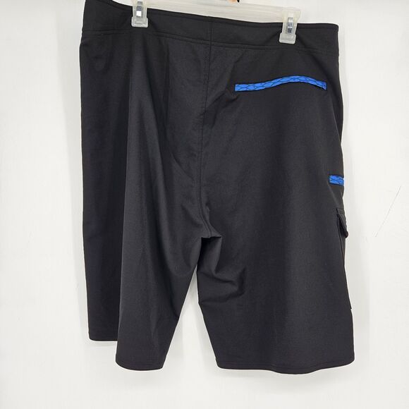 Pelagic Swim Boardshorts Men 38 Blue Fish Camo Offshore Fishing Trunks Surf - Picture 4 of 8